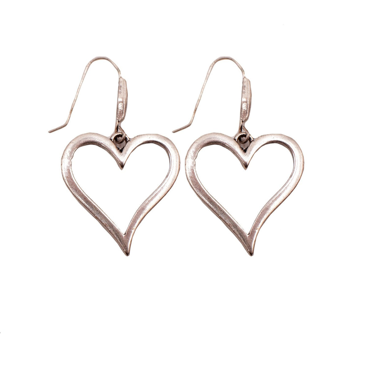 Silver Heart Earrings - Earrings