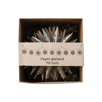 Paper garland with star-shaped decorations in box for Recycled Paper Folding Snowflake Garland