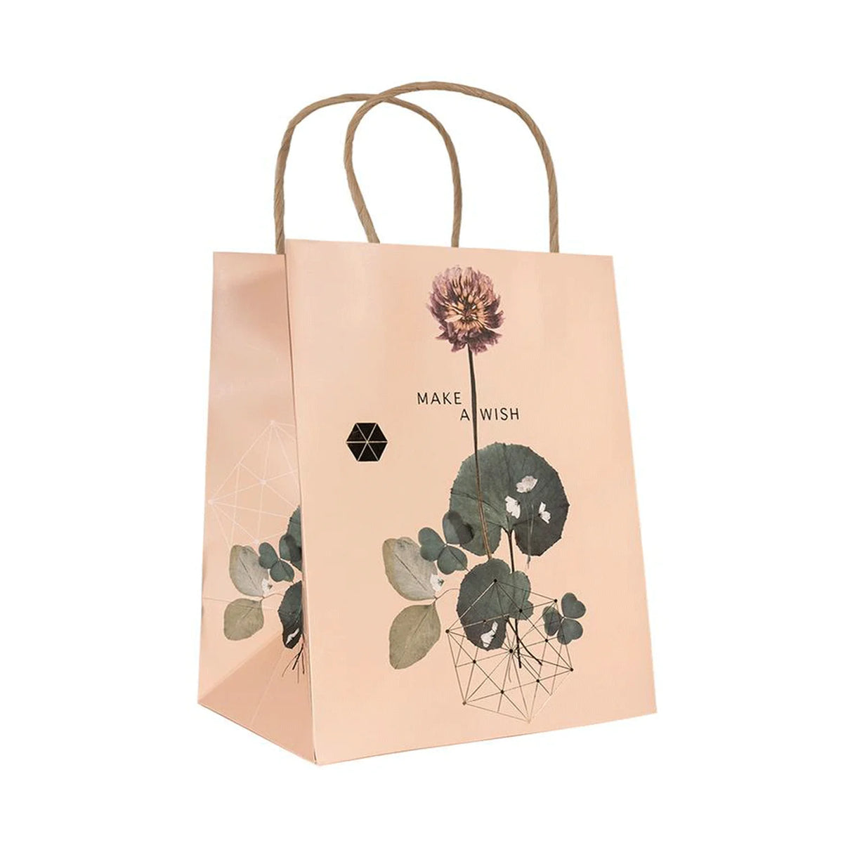 Pink gift bag with a flower design, part of the Daisy Lane Make a Wish Gift Bag collection