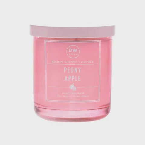 Pink Peony Apple Candle in a glass jar for a boho, free spirit aesthetic