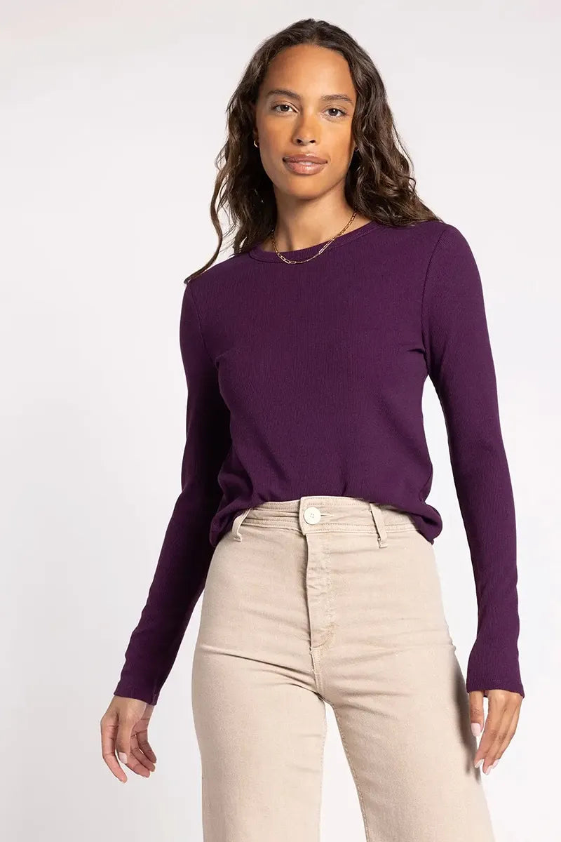 THREAD & SUPPLY JESS CREW NECKLINE RELAXED BASIC TOP