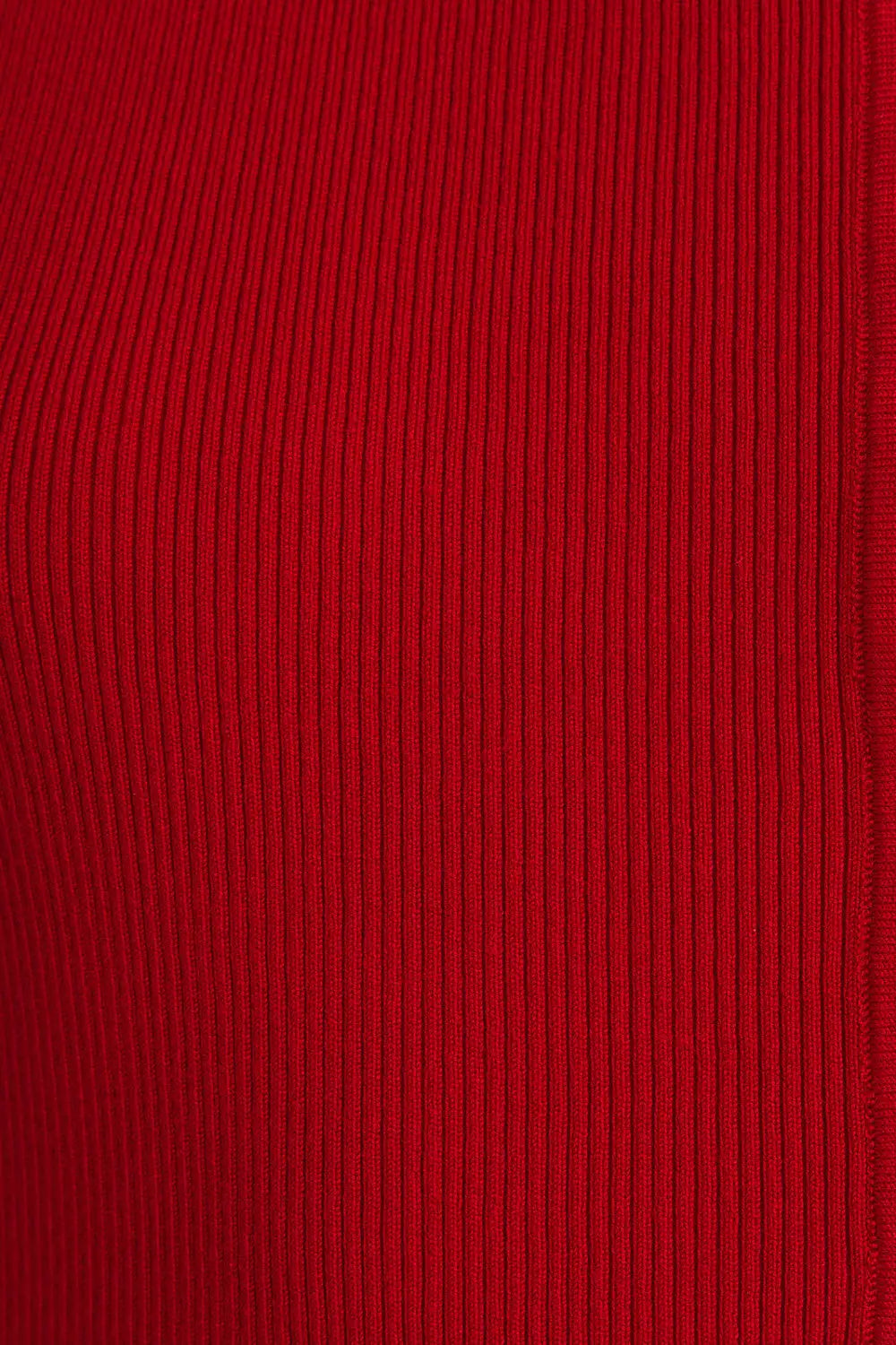 Red ribbed fabric on Boat Neck Sleeveless Button Up Ribbed Top from Daisy Lane Shop