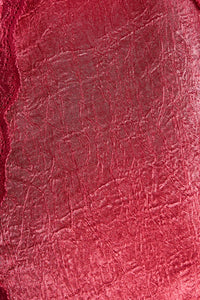 Red textured leather wallet chain for sleeveless mini dress