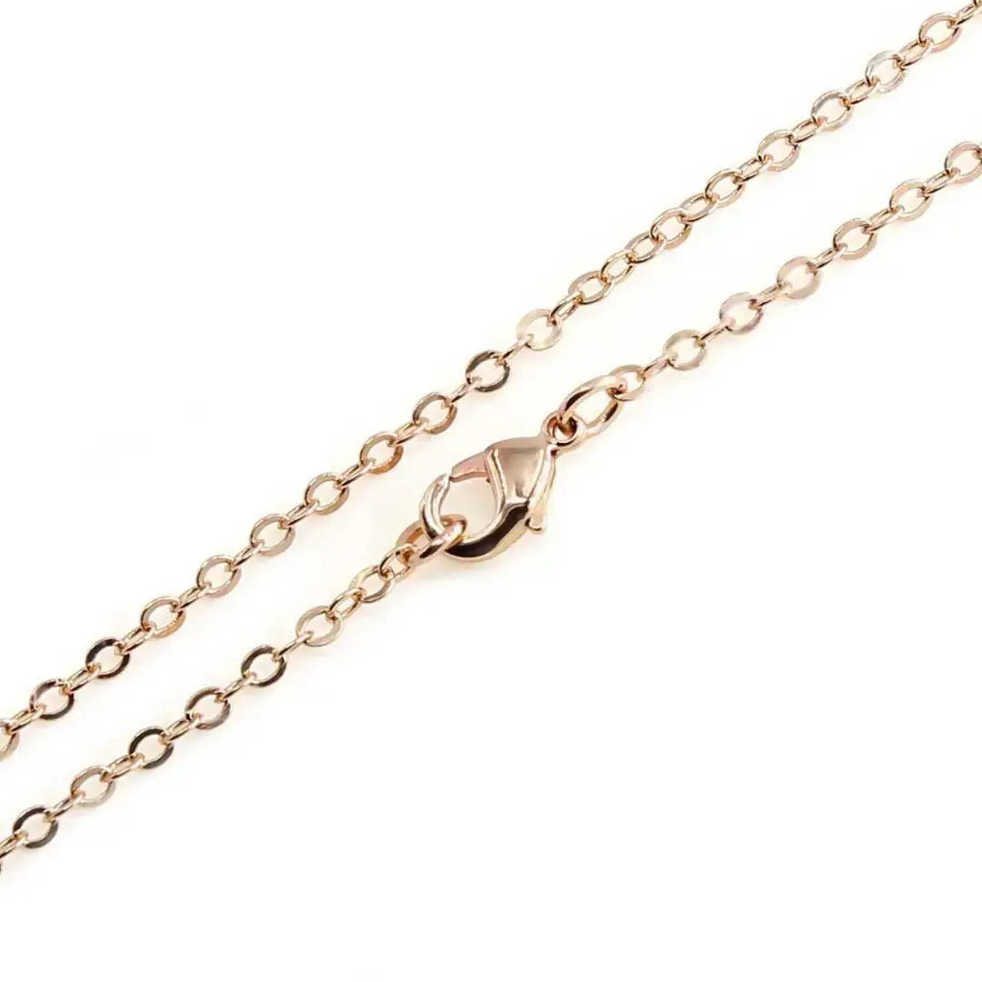 Rose gold dainty chain with lobster clasp, ideal jewelry for personalized necklaces