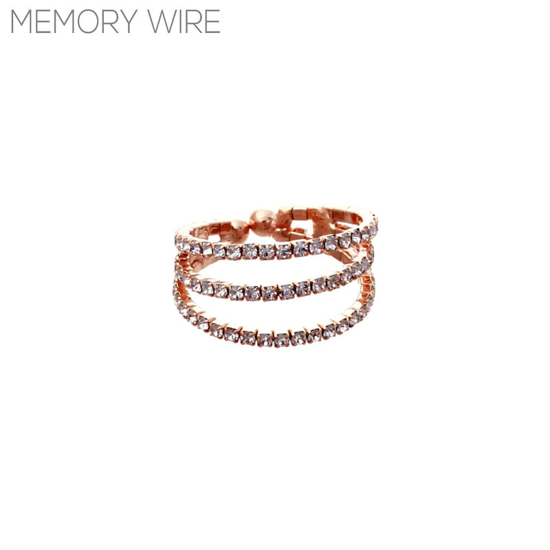 Rose gold rhinestone ring with intertwined bands and diamonds for women’s boho chic