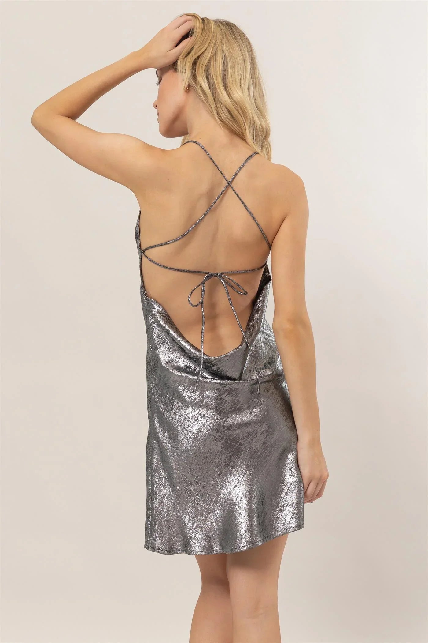 Metallic Satin Slip Dress for Boho Chic Women – Shop Daisy Lane