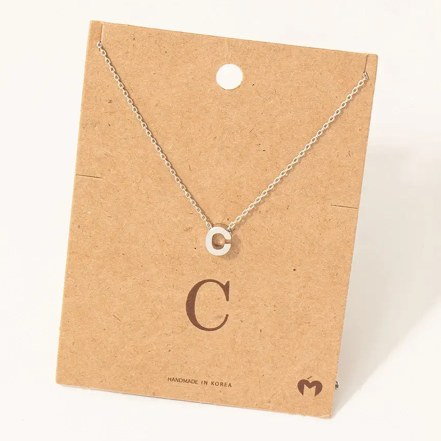 Silver C initial dainty jewelry necklace for personalized elegant necklaces