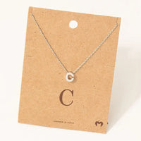 Silver C initial dainty jewelry necklace for personalized elegant necklaces