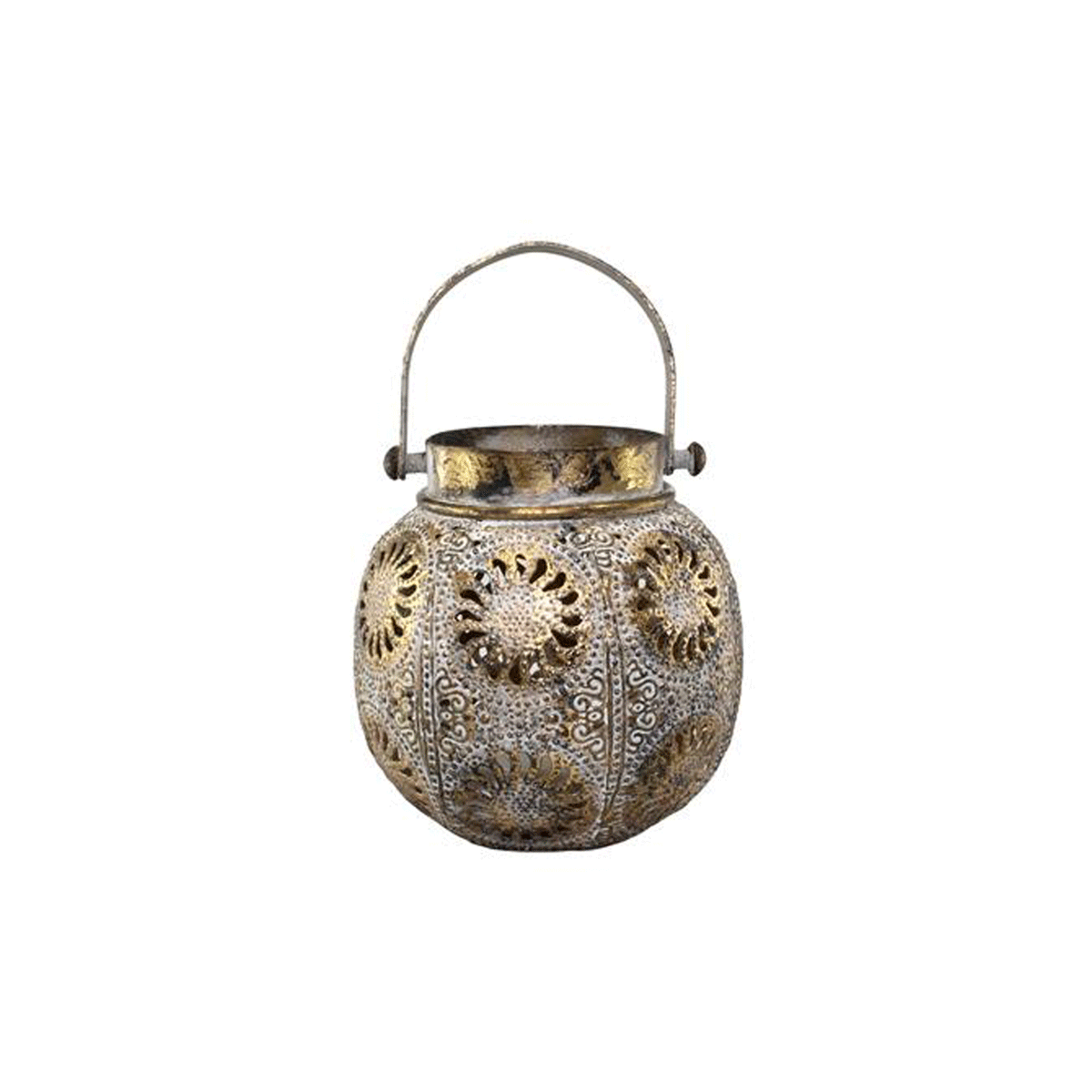 Gold Ash Metal Lantern - Lantern