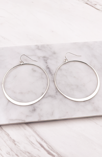 Hoop Style Earrings - Silver - Earrings