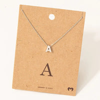 Silver letter A necklace from personalized dainty jewelry collection