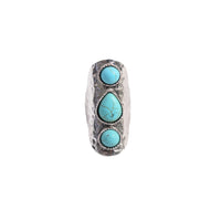 Turquoise Waterfall Droplet Adjustable Ring - Rings