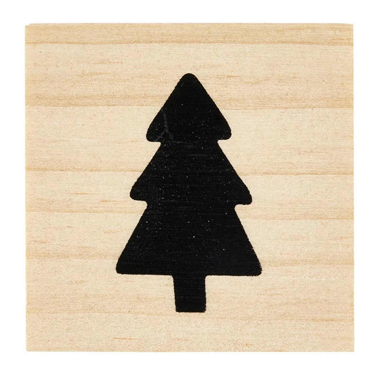 Black silhouette of a pine tree on Cute Festive Earrings for women’s boho chic clothing