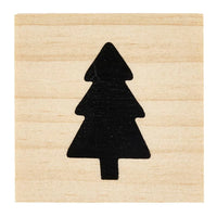 Black silhouette of a pine tree on Cute Festive Earrings for women’s boho chic clothing