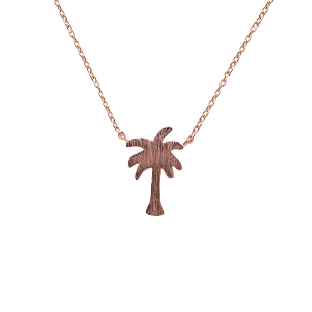 Dainty Palm Tree Necklace - Necklaces