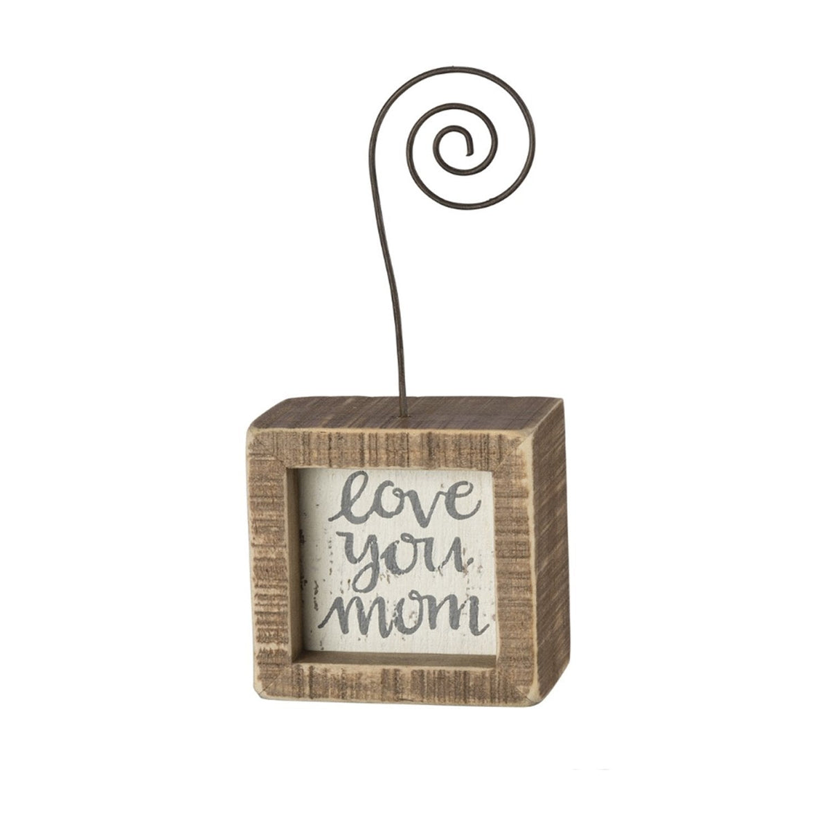 Love You Mom Inset Photo Block - Picture Frames & Wall Décor