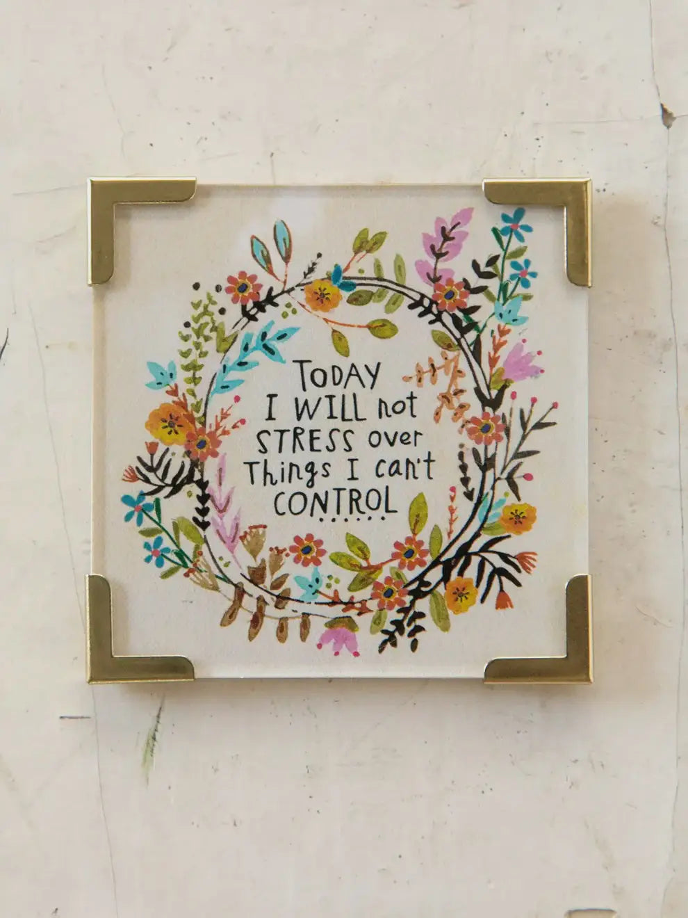 Square framed floral art magnet for women’s boho chic clothing from Shop Daisy