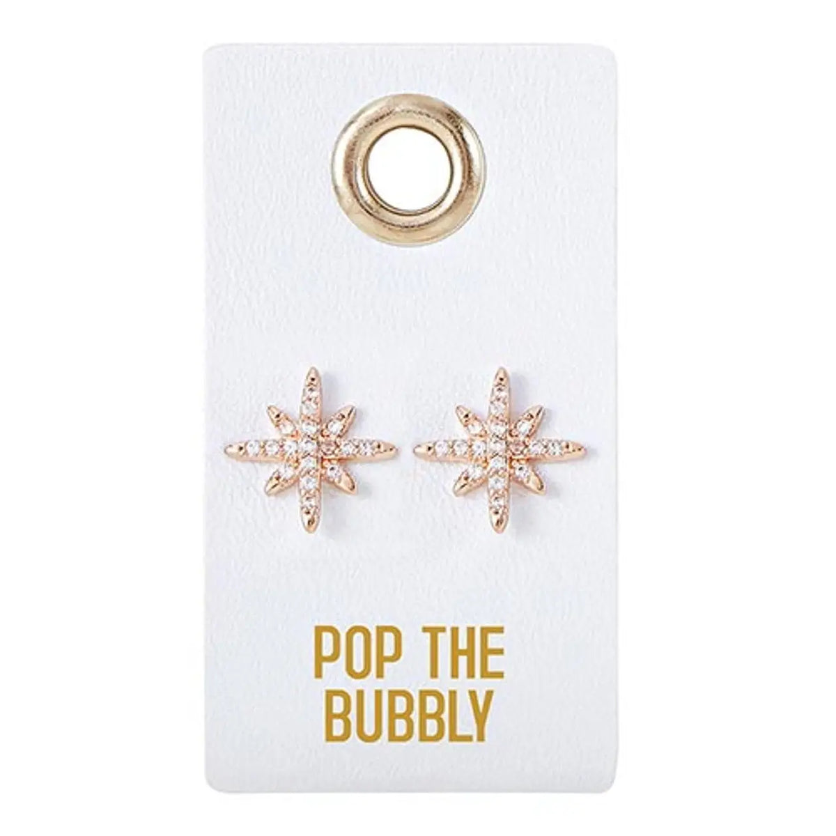 Star-shaped stud earrings from the LOVE WEDDING EARRING POP THE BUBBLY collection