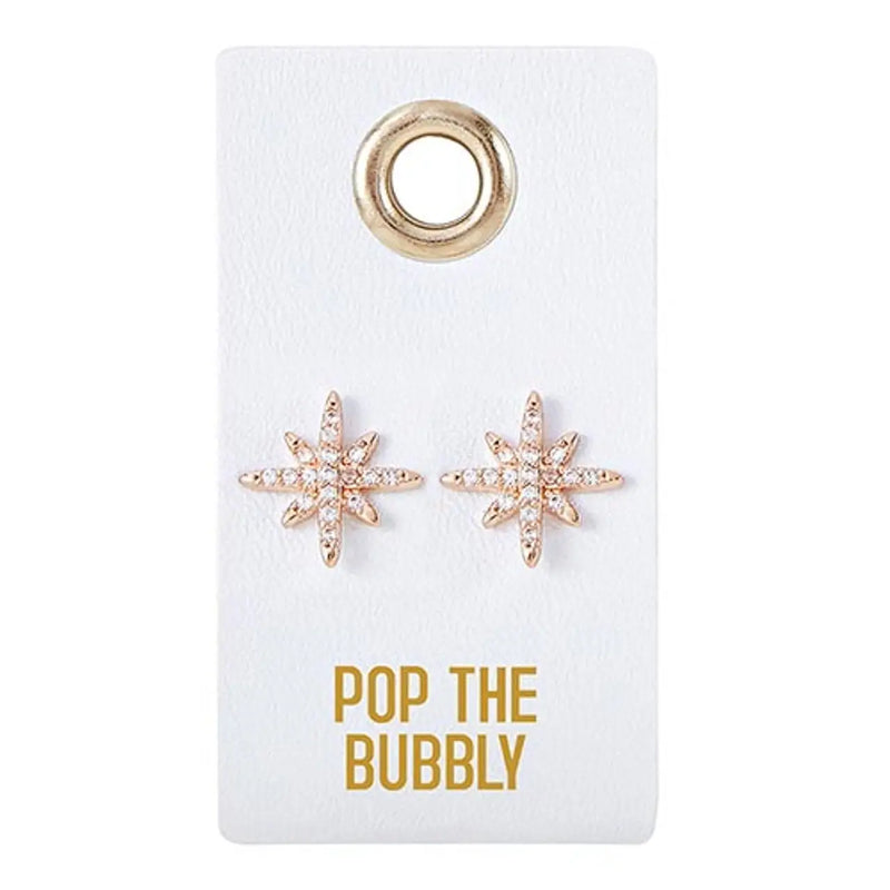 Star-shaped stud earrings from the LOVE WEDDING EARRING POP THE BUBBLY collection