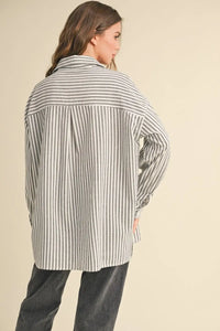 Striped long-sleeved shirt in size small from Shop Daisy Women’s Boho Chic Clothing