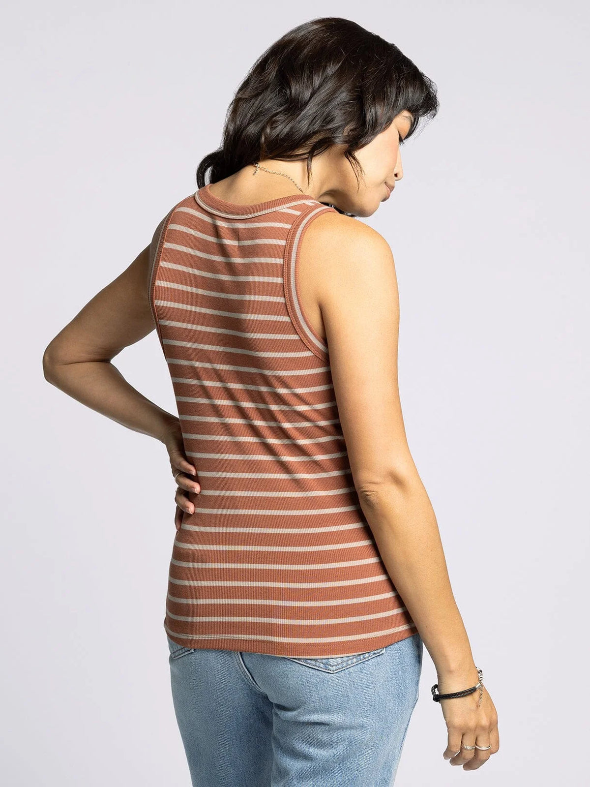 Striped tank top from Edlin Basic Tank collection, stylish basic tank for casual wear