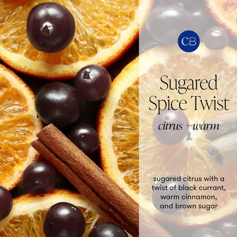 Capri Blue Signature Royal Gem Sugared Spice Twist Candle with citrus, cinnamon, and brown sugar