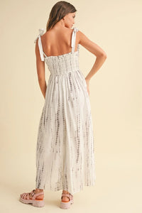 Tie-strap tie-dye maxi dress from Shop Daisy, perfect for women’s boho chic clothing
