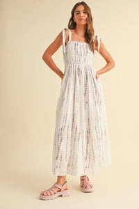 Tie-strap tie-dye maxi dress in women’s boho chic clothing from Shop Daisy