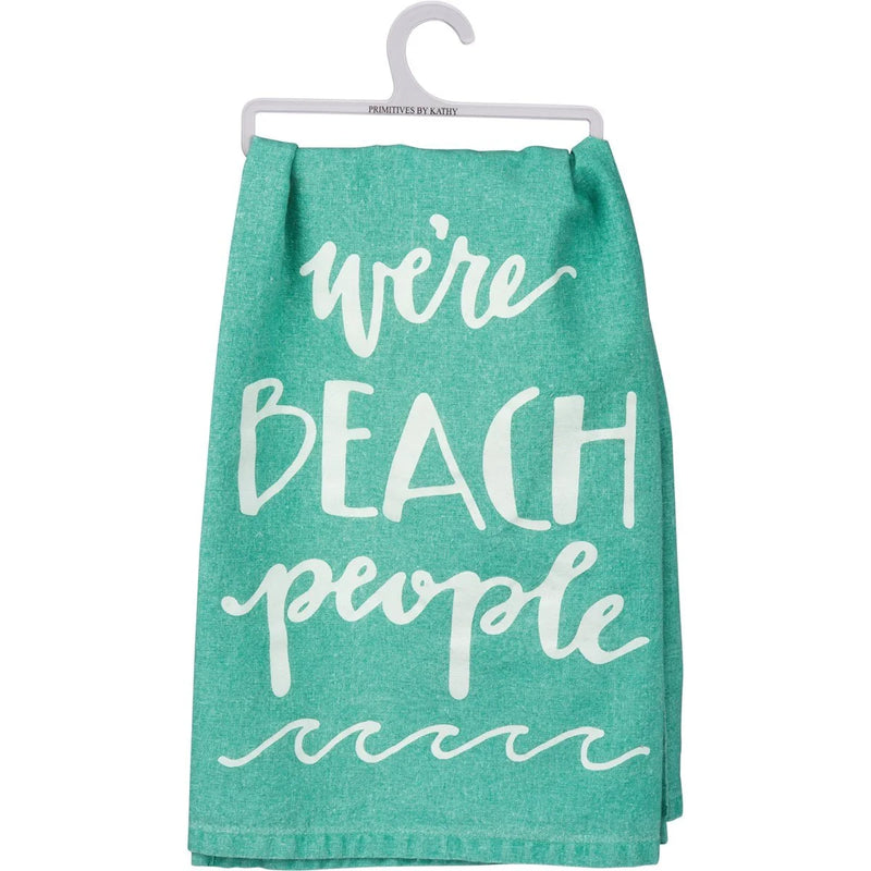 Towel featuring the phrase we beach people, part of the Beach People Dish Towel collection