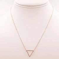 Elegant Triangle Pendant Necklace showcasing a stylish triangle pendant design