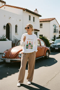 Vintage Volkswagen Beetle on Cheers Graphic Sweatshirt