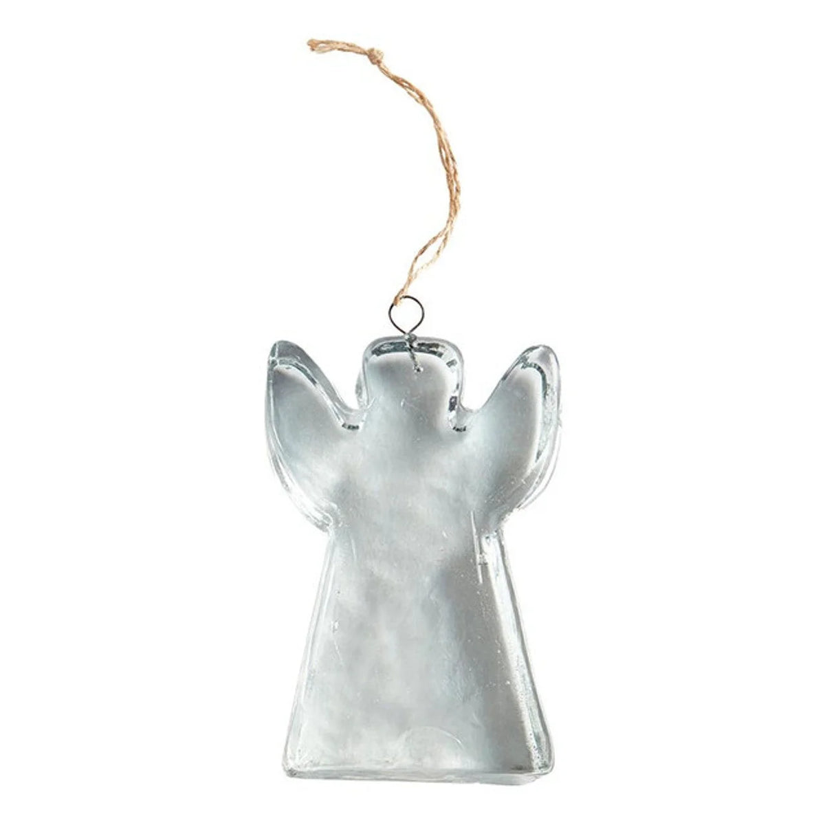 White ceramic angel sun catcher ornament for hanging, perfect for women’s boho chic clothing