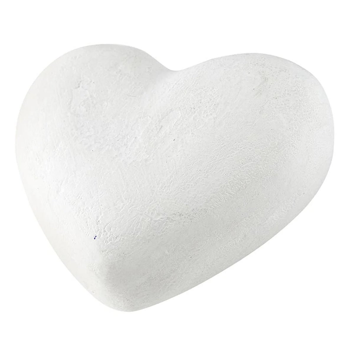 White paper mache heart with a smooth matte surface from Shop Daisy, ideal for decor