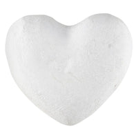 White heart-shaped paper mache object with a smooth matte finish from Shop Daisy