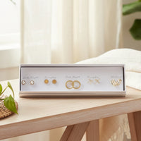 Free Spirit Gold Earring Organizer with White Silver Compartments