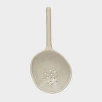 White Spoon with a Hole in the Middle, Ideal for the Stoneware Strainer Spoon