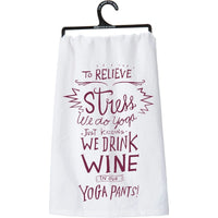 White dish towel featuring the Wine Lovers Dish text for elegant kitchen decor