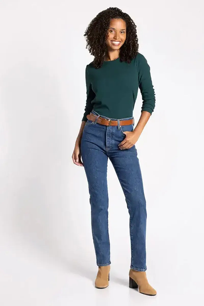 THREAD & SUPPLY JESS CREW NECKLINE RELAXED BASIC TOP