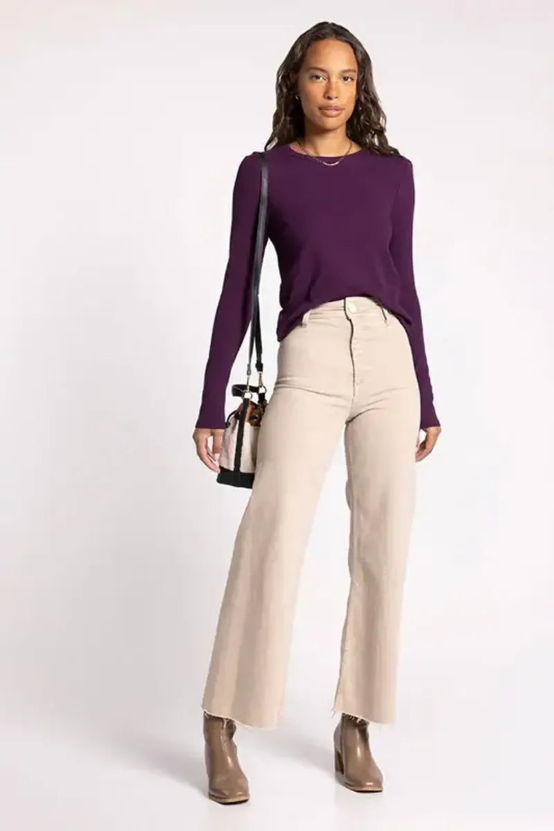 THREAD & SUPPLY JESS CREW NECKLINE RELAXED BASIC TOP