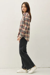 Women’s long-sleeve classic cotton plaid shirt from the CLASSIC COTTON PLAID SHIRT collection