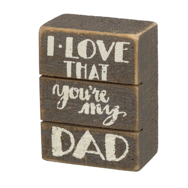 Wooden I Love You Dad Slat Box Sign, perfect for celebrating cherished moments with Dad