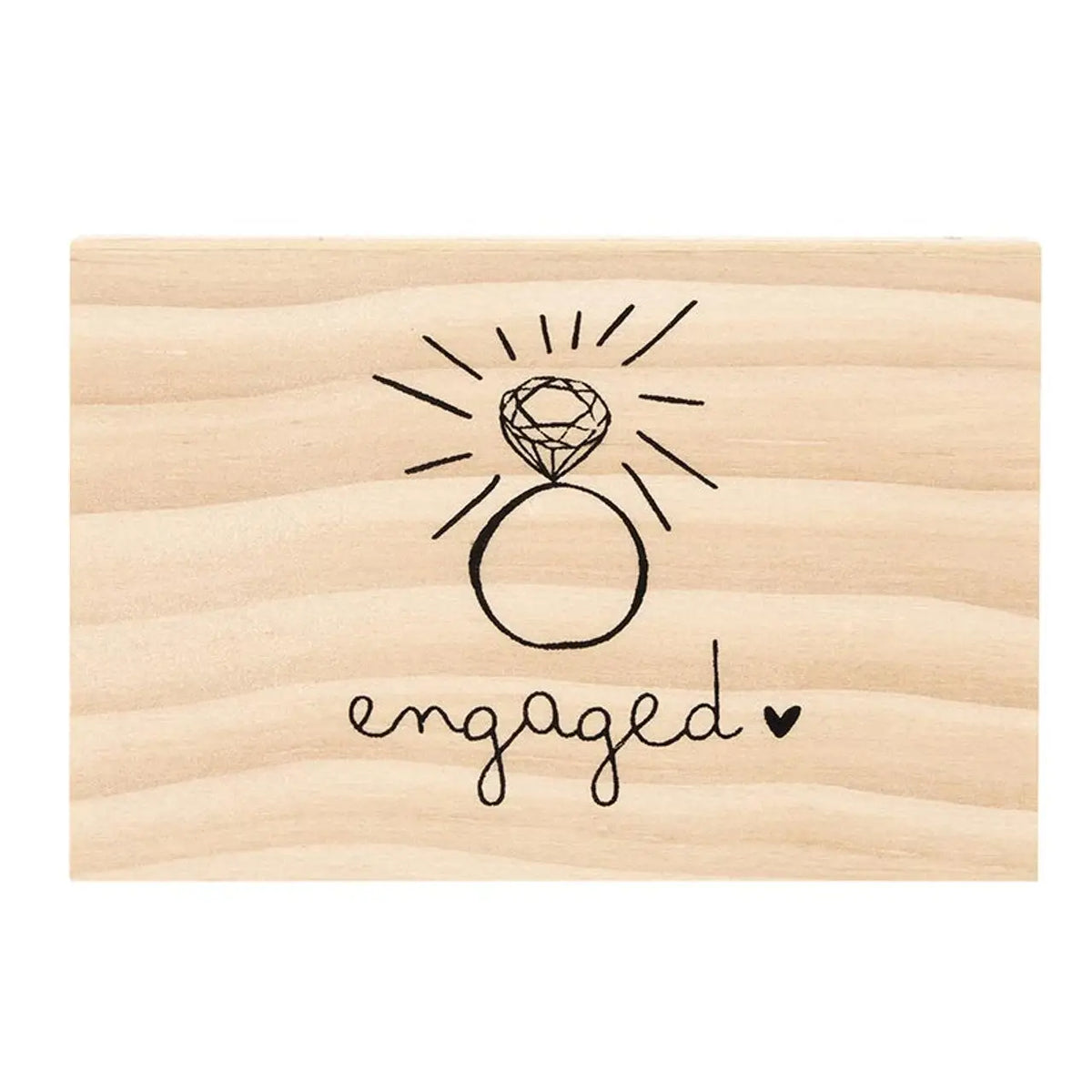Wooden engagement ring box for Treasure Box Necklace - Engaged product display