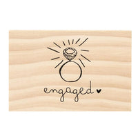 Wooden engagement ring box for Treasure Box Necklace - Engaged product display