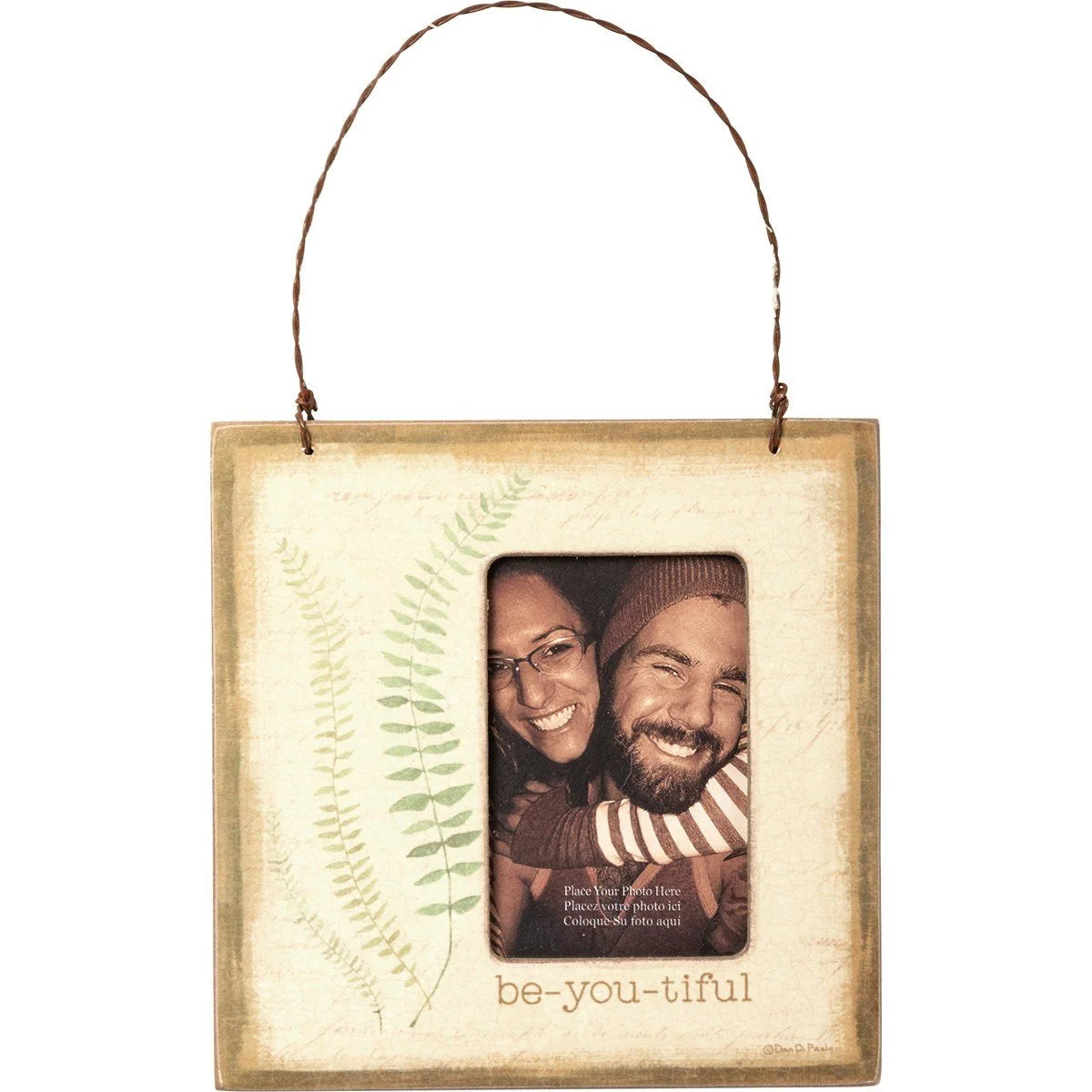 Beautiful wooden BE-YOU-TIFUL MINI FRAME showcasing a cherished couple’s photo