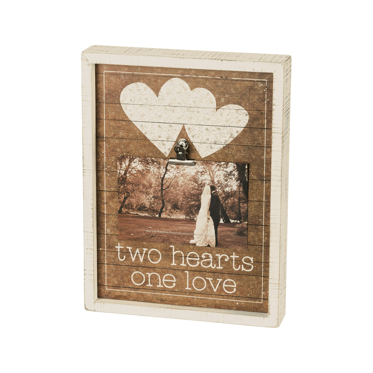 Two Hearts One Love Inset Box Frame - Signs & More