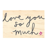 Wooden sign with love you so much inscription from TREASURE BOX NECKLACE collection