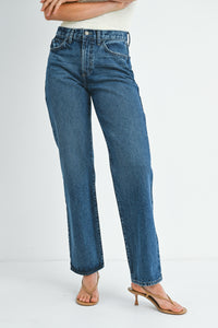 HIGH RISE RELAXED FIT STRAIGHT LEG JEANS