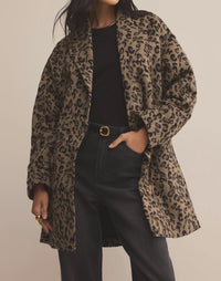LENNON ANIMAL PRINT OVERSIZED COAT