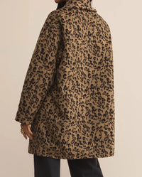 LENNON ANIMAL PRINT OVERSIZED COAT