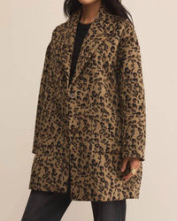 LENNON ANIMAL PRINT OVERSIZED COAT